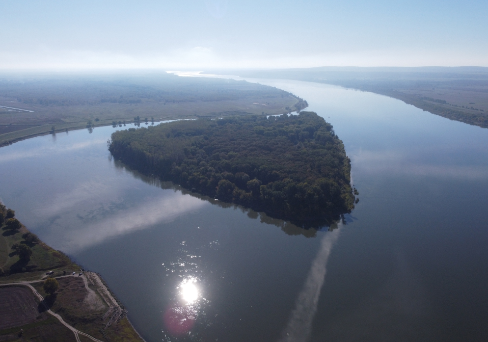 Drone capture of the island 